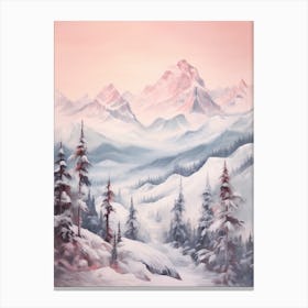 Dreamy Winter Painting Triglav National Park Slovenia 1 Canvas Print