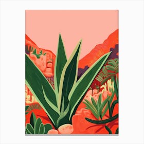 Boho Plant Painting Aloe Vera 1 Canvas Print