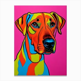Redbone Coonhound Andy Warhol Style dog Canvas Print