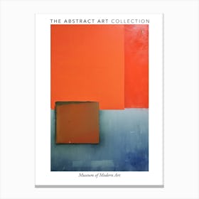 Red And Blue Abstract Painting Exhibition Poster Canvas Print