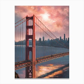 Golden Gate Bridge Sunset Canvas Print