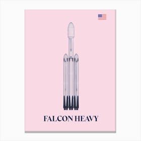 Space Serie Falcon Heavy Canvas Print