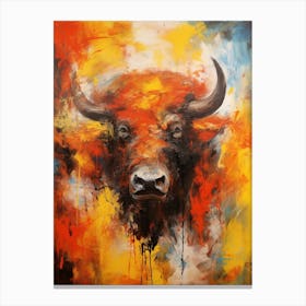 Bison Geometric Abstract 2 Canvas Print