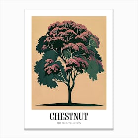 Chestnut Tree Colourful Illustration 3 Poster Canvas Print
