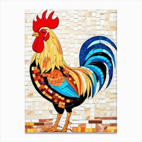 Mosaic Rooster 1 Canvas Print