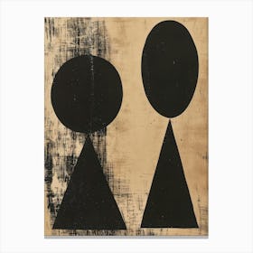 'Two Black Triangles' Canvas Print