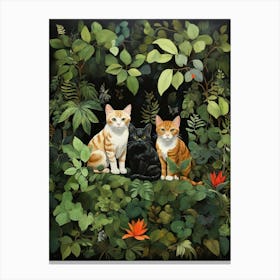 Cats In The Jungle 2 Canvas Print