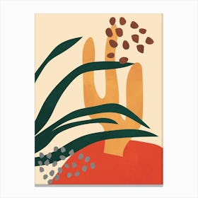 Abstract Neutral Botanical Canvas Print