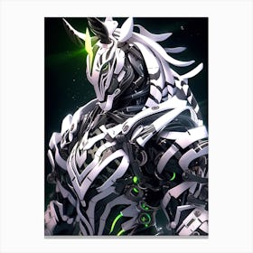 Futuristic Armor Zebra Canvas Print