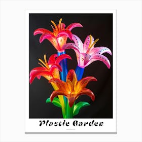 Bright Inflatable Flowers Poster Gloriosa Lily 2 Canvas Print