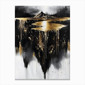 Gold And Black 119 Canvas Print