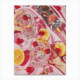 'Drinking Cherries' Canvas Print