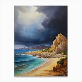 Stormy Day At The Beach.15 Canvas Print