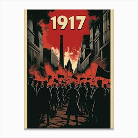 Aihrgdesign A Vintage Political Poster Depicting The Russian 4 Canvas Print