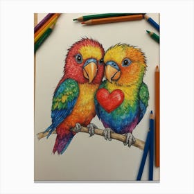 Lovebirds 7 Canvas Print