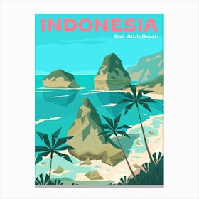 Bali Indonesia travel poster Canvas Print