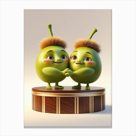 Couple Of Green Apples Canvas Print