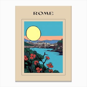 Minimal Design Style Of Rome, Italy 3 Poster Canvas Print