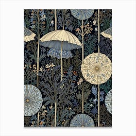 William Morris Umbrellas In The Forest Canvas Print