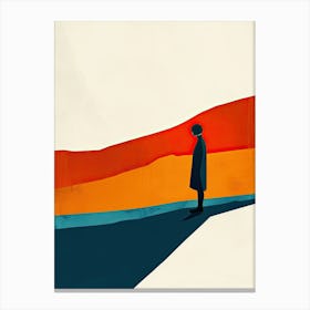 Standing On A Hill, Minimalism Canvas Print