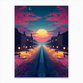 Street At Night Canvas Print