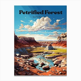 Petrified Forest National Park Arizona Triassic Fossils Travel Art Canvas Print