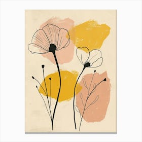 Vienna Flower Market Boho Minimalist Style 1 Canvas Print