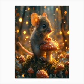 Mouse In The Forest Canvas Print