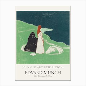 Two Women On The Shore, Edvard Munch Poster Canvas Print