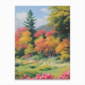 Rhododendron Tree Watercolour Canvas Print