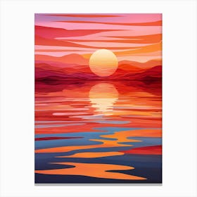 Sunset On The Water 1 Canvas Print