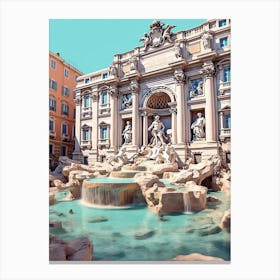 Trevi Fountain Rome Italy 2 Canvas Print