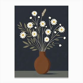 Daisies In A Vase 8 Canvas Print