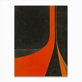 Orange And Black 4 Canvas Print