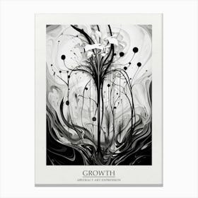 Growth Abstract Black And White 3 Poster Canvas Print