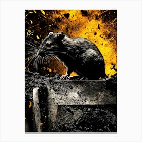 Rat In A Garbage Bin Canvas Print