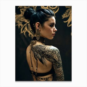 Tattooed Woman Canvas Print