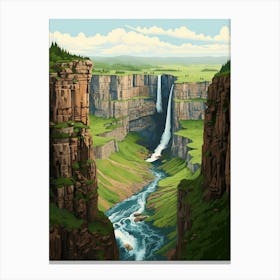 Palouse Falls State Park Retro Park 7 Canvas Print