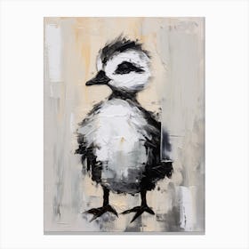 Duckling Grey Brushstrokes 5 Canvas Print