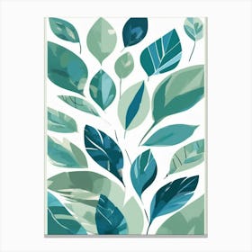 sage green leafs Canvas Print