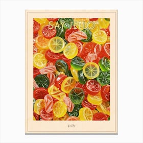 Retro Jelly Candy Pattern Poster Canvas Print