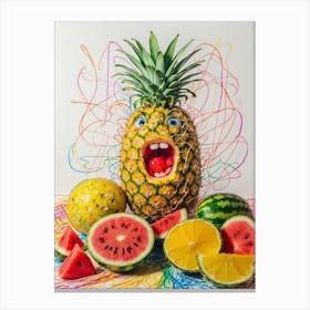 Pineapple Art Canvas Print