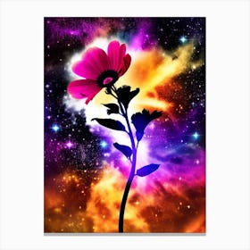 Flower In Space 9 Canvas Print