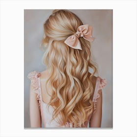 Portrait Of A Girl With Wavy Hair Canvas Print