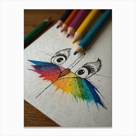 Rainbow Owl Canvas Print