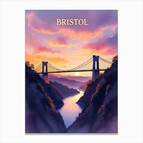 Bristol Retro Vintage Travel V 01 Canvas Print