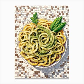 Spaghetti With Pesto Canvas Print