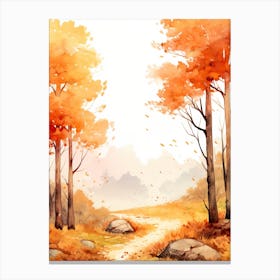 Cute Autumn Fall Scene 19 Canvas Print