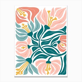 Flowers Matisse Style Boho Botanical 1 Canvas Print