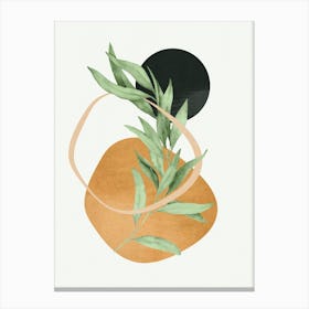Tropical Leaf Abstract Art 41 Canvas Print